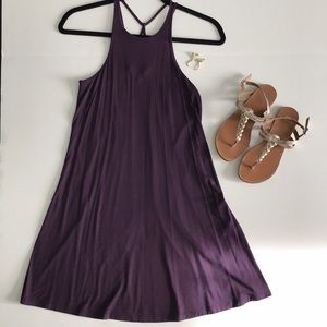 Express xs eggplant colored cotton dress